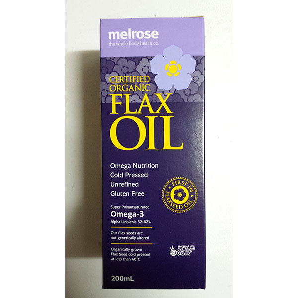 Buy Flax Oil Organic (200ml) Oils, Organics Micks Nuts