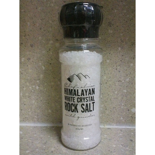 Buy Grinder Himalayan White Crystal Rock Salt (200g) Salts Micks Nuts
